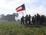 The confederate firing line.